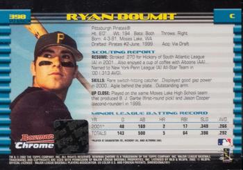2002 Bowman Chrome - Gold Refractors #398 Ryan Doumit Back