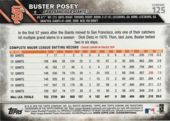 2016 Topps Chrome - Sepia Refractor #125 Buster Posey Back