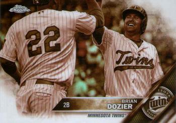 2016 Topps Chrome - Sepia Refractor #183 Brian Dozier Front