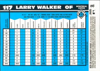 2002 Bowman Chrome - Reprints #BCR-LW Larry Walker Back
