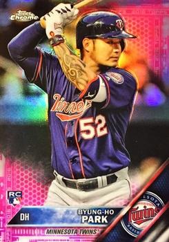 2016 Topps Chrome - Pink Refractor #13 Byung-Ho Park Front