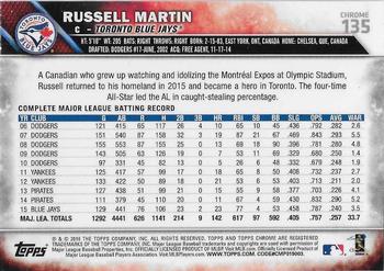 2016 Topps Chrome - Pink Refractor #135 Russell Martin Back