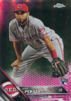 2016 Topps Chrome - Pink Refractor #177 Jose Peraza Front