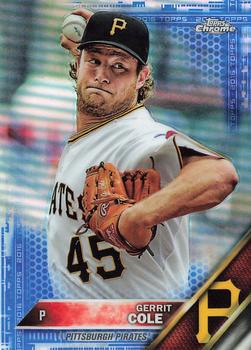 2016 Topps Chrome - Blue Refractor #11 Gerrit Cole Front