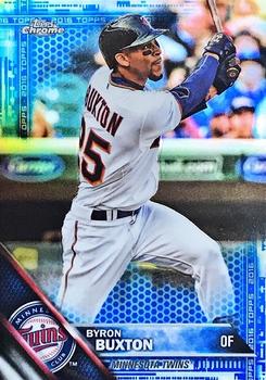 2016 Topps Chrome - Blue Refractor #83 Byron Buxton Front