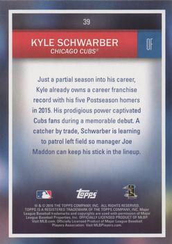 2016 Topps National Baseball Card Day #39 Kyle Schwarber Back