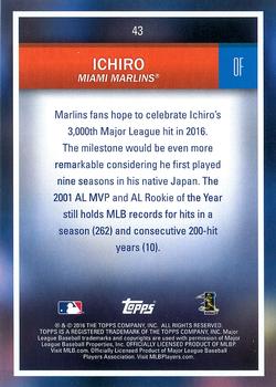 2016 Topps National Baseball Card Day #43 Ichiro Back