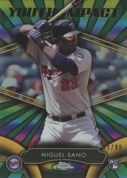 2016 Topps Chrome - Youth Impact Green #YI-6 Miguel Sano Front