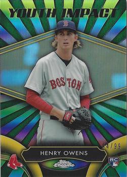 2016 Topps Chrome - Youth Impact Green #YI-9 Henry Owens Front