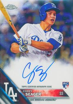 2016 Topps Chrome - Rookie Autographs #RA-CS Corey Seager Front