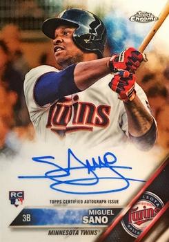 2016 Topps Chrome - Rookie Autographs #RA-MS Miguel Sano Front