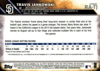 2016 Topps Chrome - Rookie Autographs #RA-TJ Travis Jankowski Back