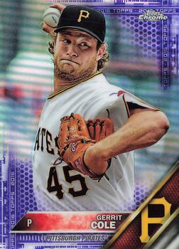 2016 Topps Chrome - Purple Refractor #11 Gerrit Cole Front