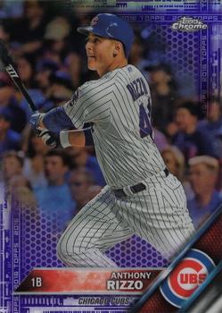 2016 Topps Chrome - Purple Refractor #87 Anthony Rizzo Front