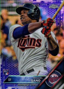 2016 Topps Chrome - Purple Refractor #104 Miguel Sano Front