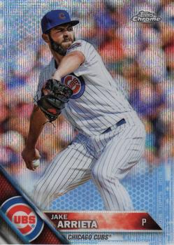 2016 Topps Chrome - Blue Wave Refractor #25 Jake Arrieta Front