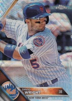 2016 Topps Chrome - Blue Wave Refractor #134 David Wright Front