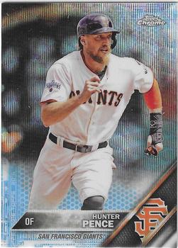 2016 Topps Chrome - Blue Wave Refractor #167 Hunter Pence Front