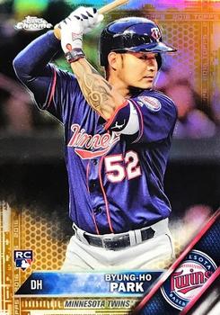 2016 Topps Chrome - Gold Refractor #13 Byung-Ho Park Front