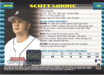 2002 Bowman Draft Picks & Prospects - Chrome X-Fractors #BDP166 Scott Moore Back