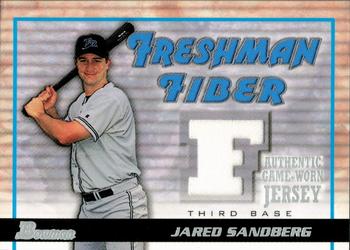 2002 Bowman Draft Picks & Prospects - Freshman Fiber #FF-JS Jared Sandberg Front