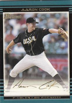2002 Bowman Draft Picks & Prospects - Gold #BDP122 Aaron Cook  Front