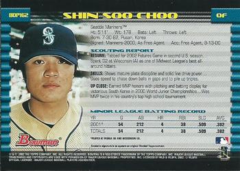 2002 Bowman Draft Picks & Prospects - Gold #BDP162 Shin-Soo Choo Back
