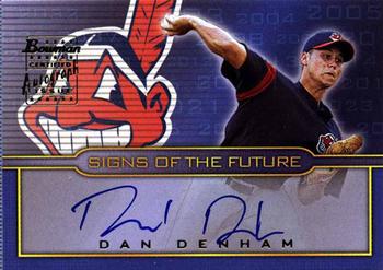 2002 Bowman Draft Picks & Prospects - Signs of the Future #SOF-DD Dan Denham Front
