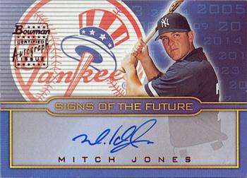 2002 Bowman Draft Picks & Prospects - Signs of the Future #SOF-MJ Mitch Jones Front