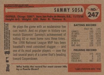 2002 Bowman Heritage - Black Box #247 Sammy Sosa  Back