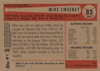 2002 Bowman Heritage - Chrome Refractors #85BHC Mike Sweeney  Back