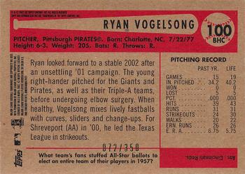 2002 Bowman Heritage - Chrome Refractors #100BHC Ryan Vogelsong  Back