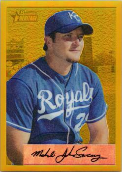 2002 Bowman Heritage - Gold Chrome Refractors #85BHC Mike Sweeney  Front