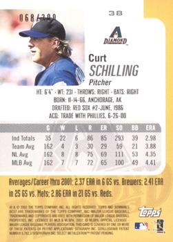 2002 Bowman's Best - Blue #38 Curt Schilling  Back