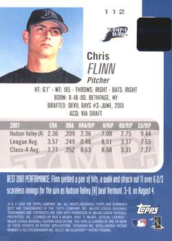 2002 Bowman's Best - Blue #112 Chris Flinn Back