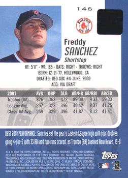 2002 Bowman's Best - Blue #146 Freddy Sanchez Back