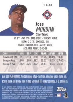2002 Bowman's Best - Blue #160 Jose Morban Back