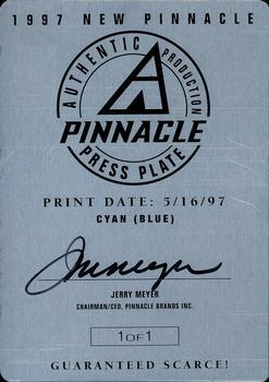 1997 New Pinnacle - Spellbound Press Plates Back Cyan #1CR Cal Ripken Jr. Back