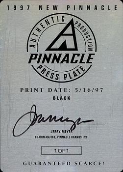 1997 New Pinnacle - Press Plates Back Black #142 Mark McGwire Back