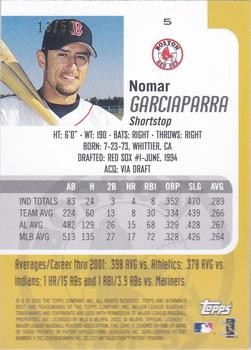2002 Bowman's Best - Gold #5 Nomar Garciaparra  Back
