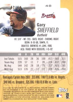 2002 Bowman's Best - Gold #48 Gary Sheffield  Back