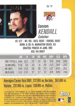 2002 Bowman's Best - Gold #57 Jason Kendall  Back