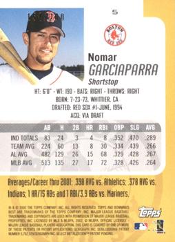 2002 Bowman's Best - Red #5 Nomar Garciaparra  Back