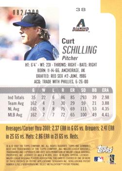 2002 Bowman's Best - Red #38 Curt Schilling  Back