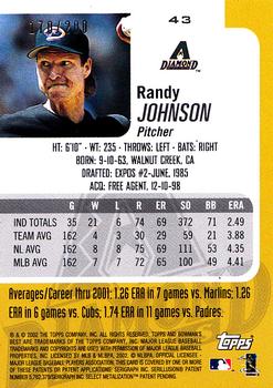2002 Bowman's Best - Red #43 Randy Johnson  Back