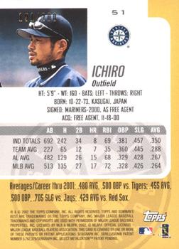 2002 Bowman's Best - Red #51 Ichiro Back