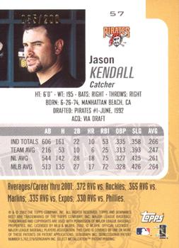 2002 Bowman's Best - Red #57 Jason Kendall  Back
