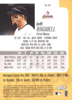2002 Bowman's Best - Red #59 Jeff Bagwell  Back