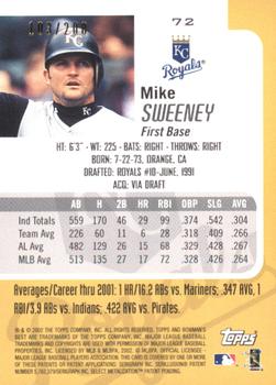 2002 Bowman's Best - Red #72 Mike Sweeney  Back