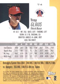 2002 Bowman's Best - Red #74 Troy Glaus  Back